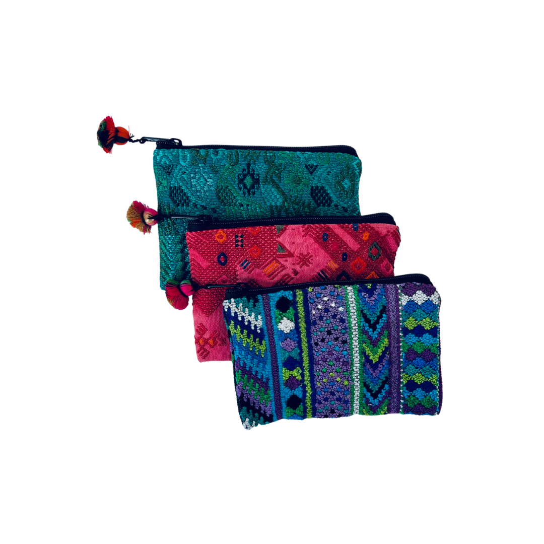 Guatemalan Handwoven Huipil Pouch - Medium