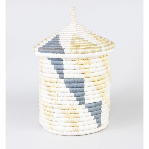 WomenCraft Refugee Lidded Storage Basket - Medium Inyabu Design