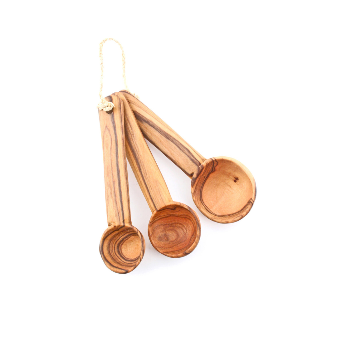 Kenyan Olivewood Measuring Spoons - Set of Three