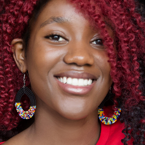 Maasai Celebration Circle Beaded Earrings