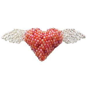 Beaded Heart Pins