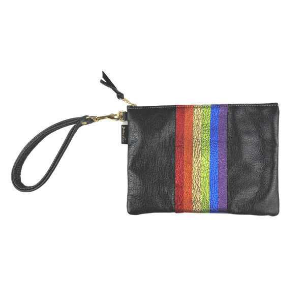 Carter Rainbow Leather Wristlet/Pouch