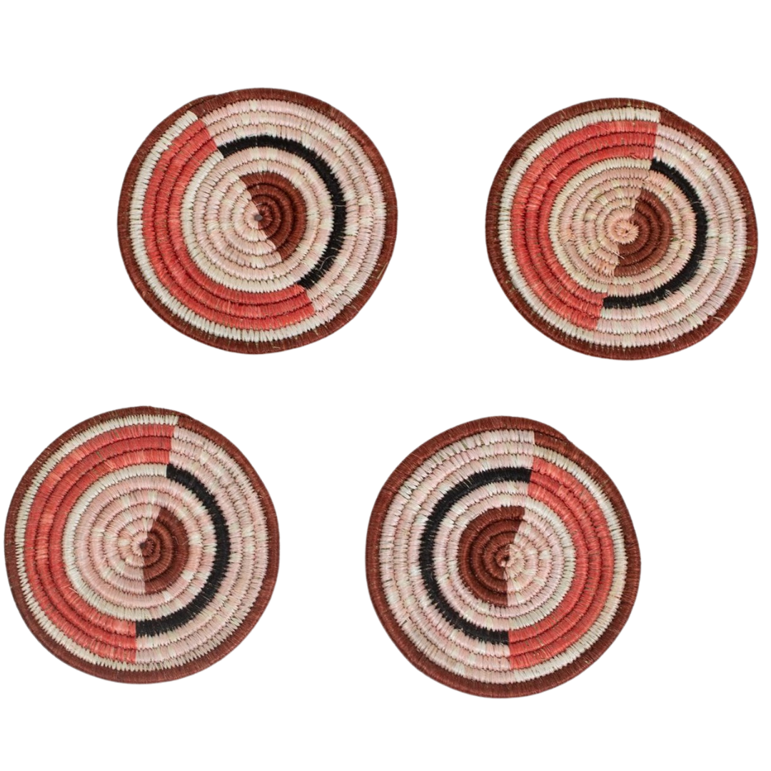 Coasters, Set of 4 - Mara Coral