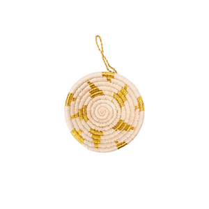 Basket Ornament - Metallic Gold