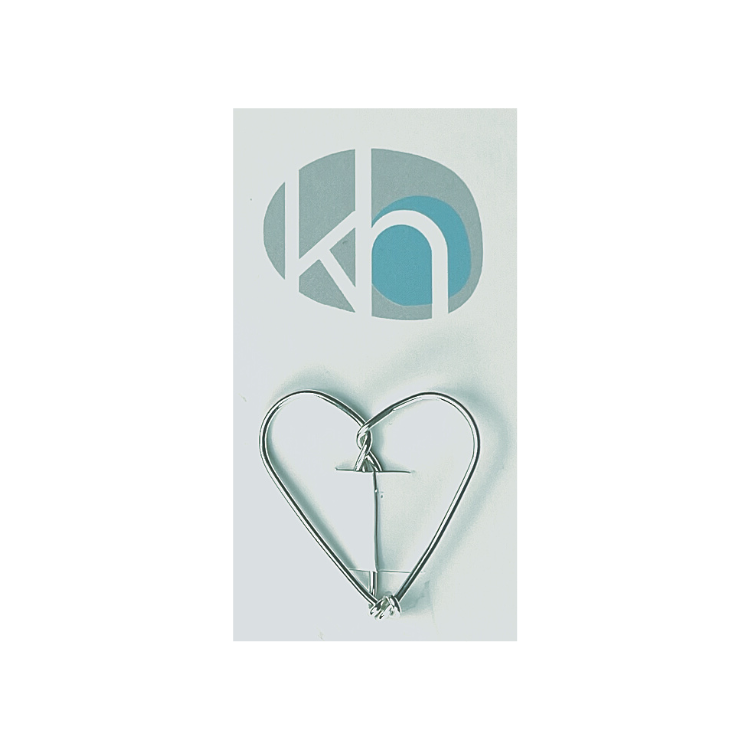 KH Silversmith Sterling Silver Heart Pin