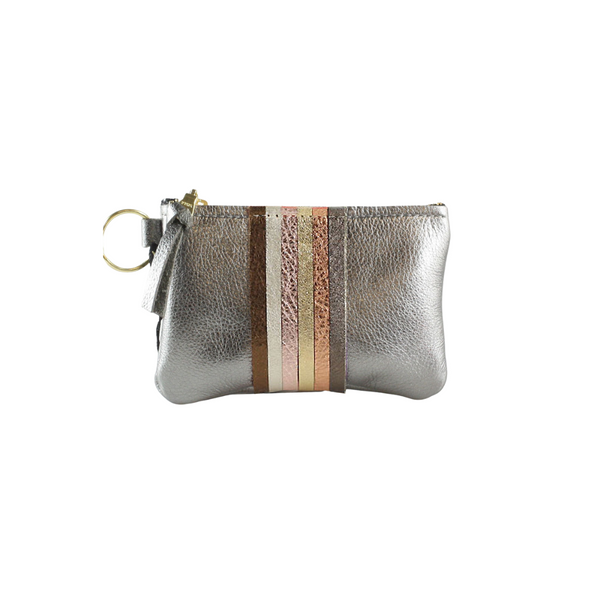 Kara Everyday Rainbow Leather Keyring Pouch