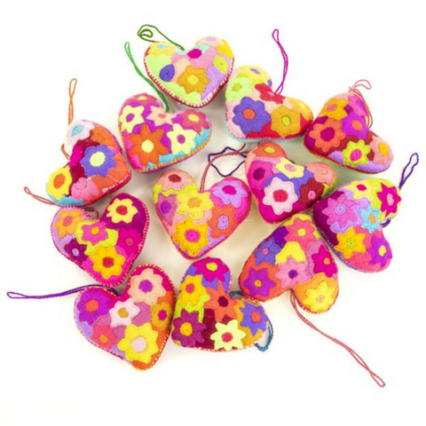 Nativa Handmade Corazon (Heart) Ornament - Assorted Colors