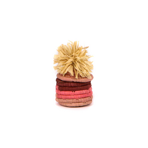 Pom Pom Basket Ornament - Pink