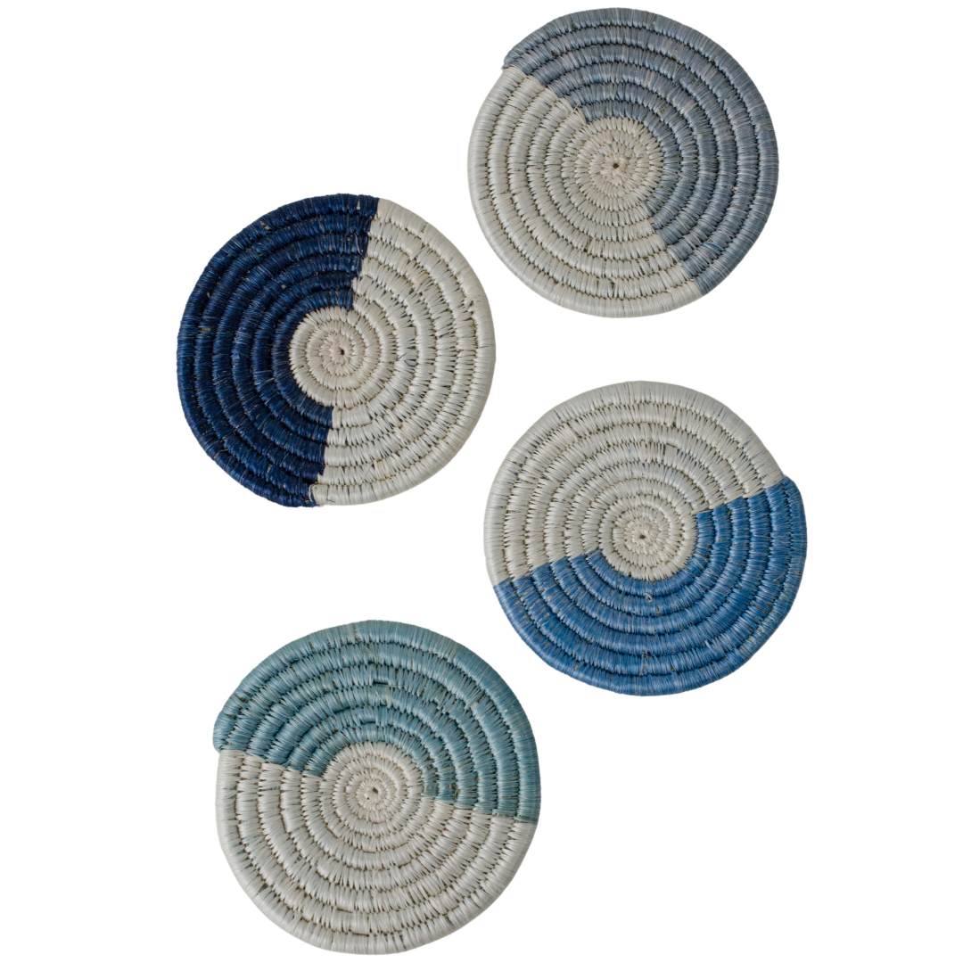 Coasters, Set of 4 - Shades of Blue