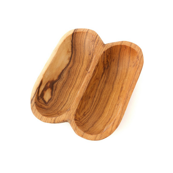 Kenyan Olivewood Side by Side Condiment Dish