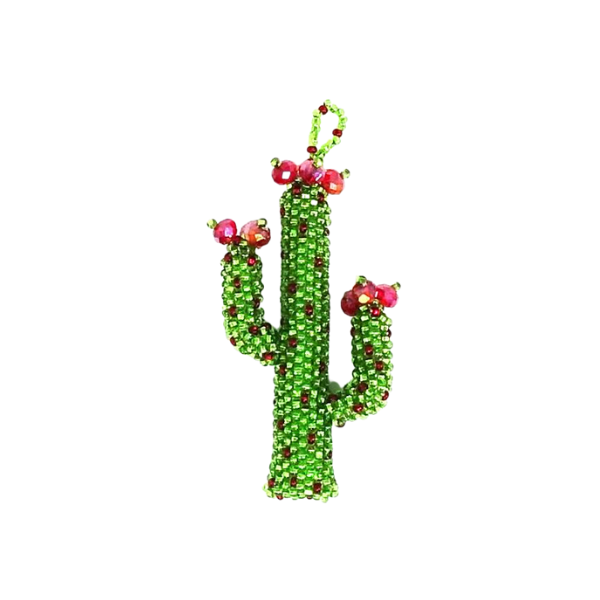 Beaded Cactus Ornament