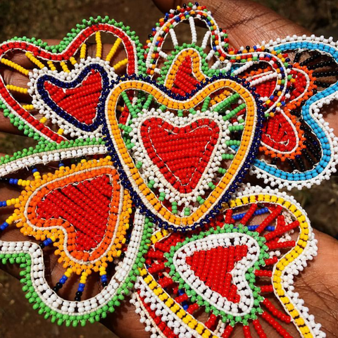 Kenyan Heart Ornaments