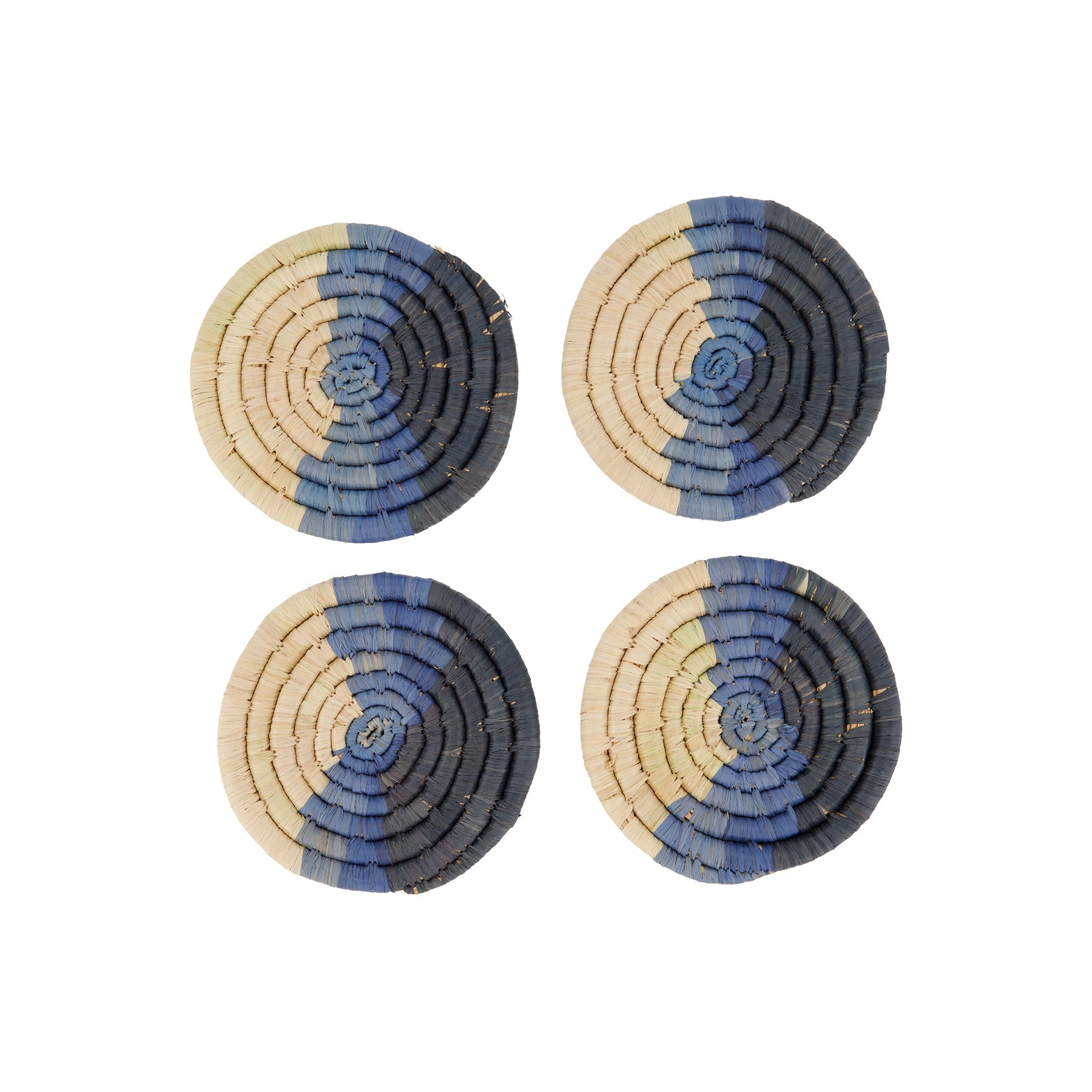 Coasters, Set of 4 - Coastal Minimalism Blue