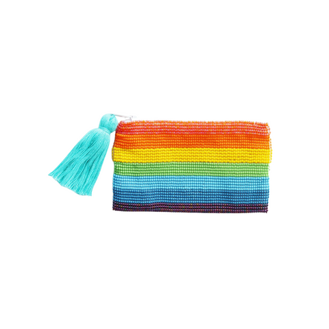Beaded Coin Purse - Rainbow