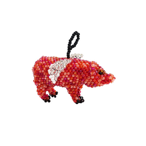 Beaded Flying Pig Ornament