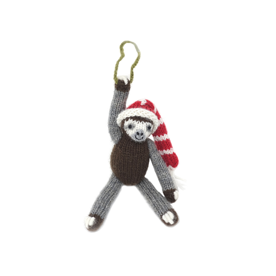 Handknit Sloth Ornament