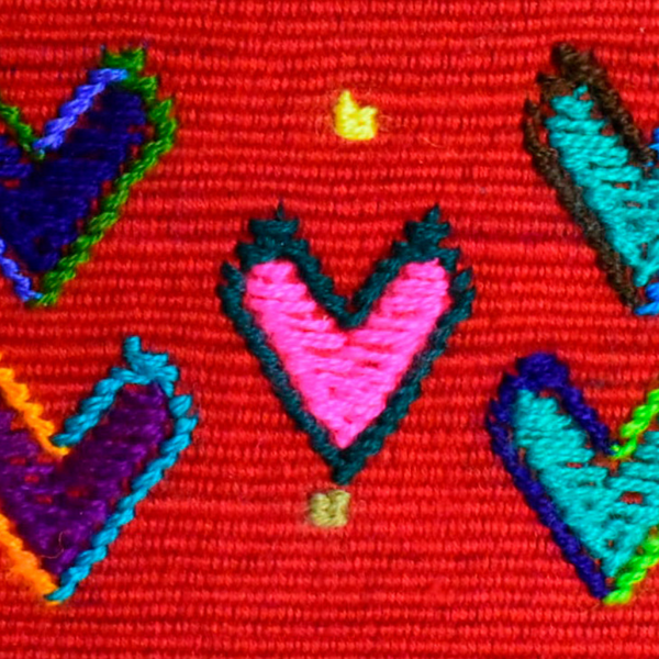 Guatemalan Handwoven Heart Notecard