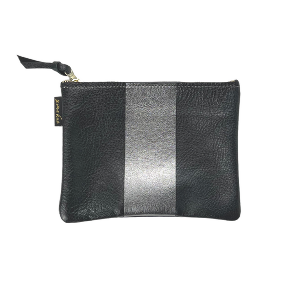 Monroe Striped Leather Pouch