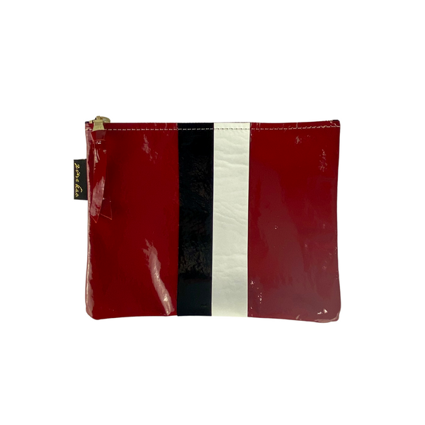 Monroe Everyday Striped Leather Pouch