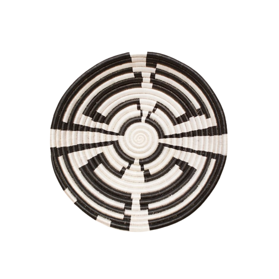 Plateau Basket - Lines Black + White