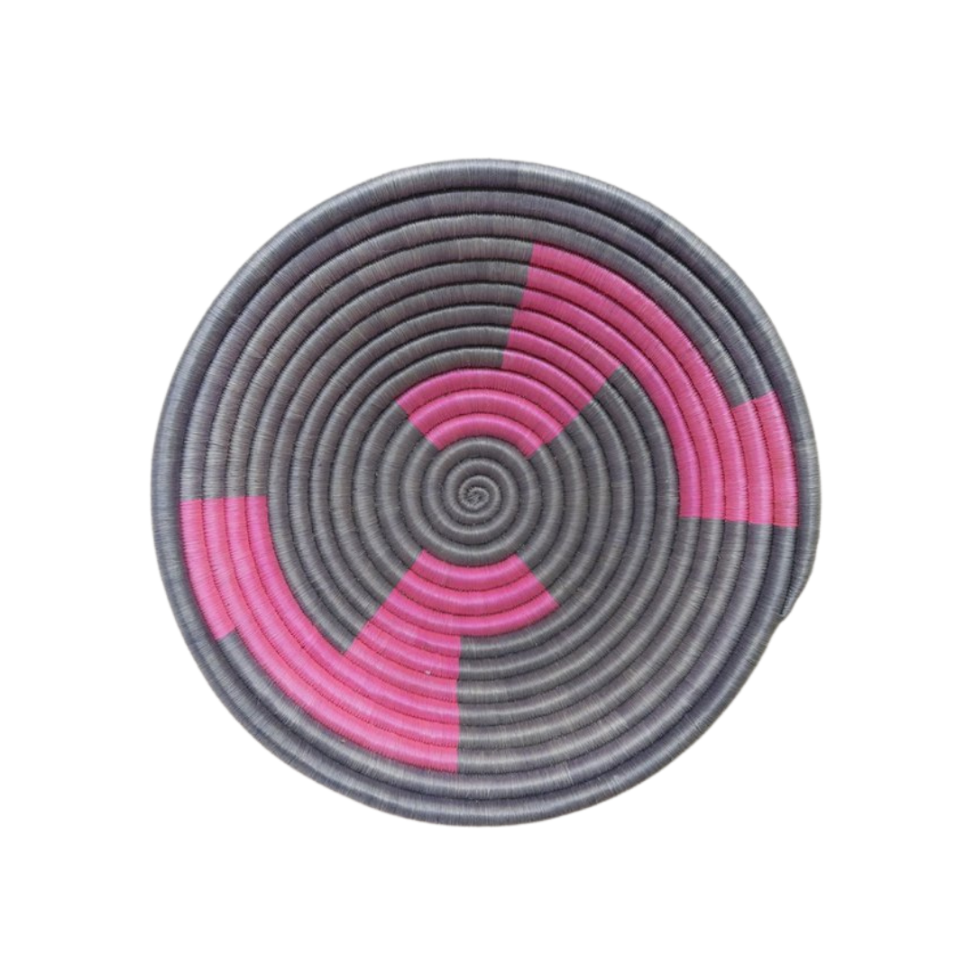 Plateau Basket - Geo Gray + Pink
