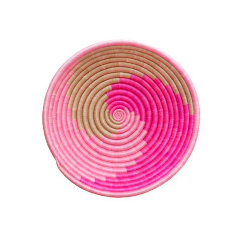 Plateau Basket - Swirl Pink + Natural