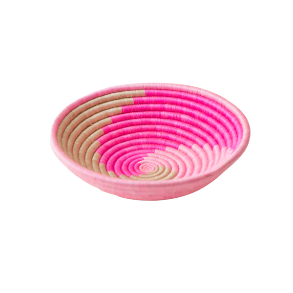 Plateau Basket - Swirl Pink + Natural