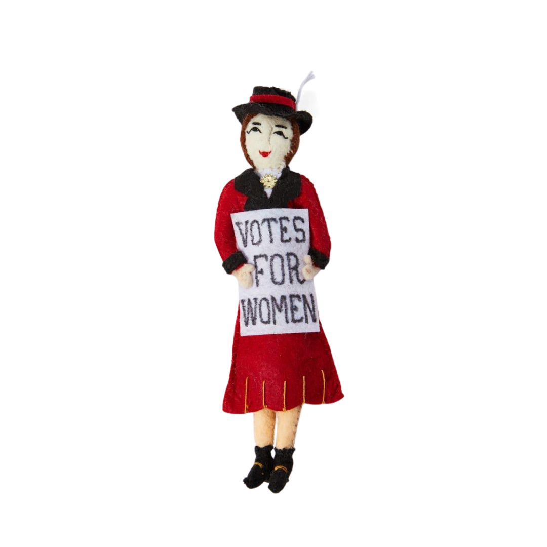 Suffragette Ornament - Red