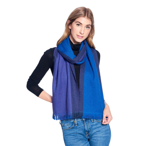 Reversible Alpaca Fringed Scarf