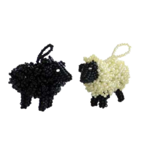 Beaded Sheep Ornaments