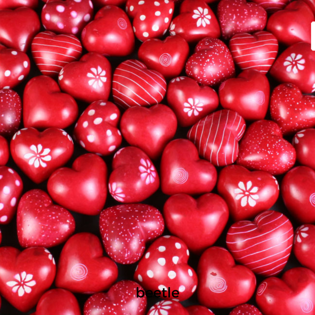 Kenyan Soapstone Heart - Red