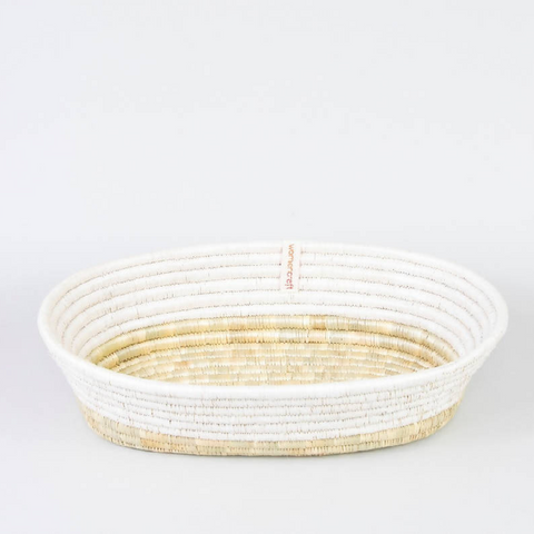 WomenCraft Refugee Bread Basket - White Color Block